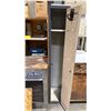Image 5 : WOODEN STORAGE CABINET WITH PLASTIC TOP & 1 SECTION LOCKER