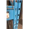 Image 2 : BLUE PALLET RACKING UNIT - (2) 12FT UPRIGHTS, (6) 14FT SIDE RAILS W/MESH DECK