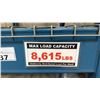Image 4 : BLUE PALLET RACKING UNIT - (2) 12FT UPRIGHTS, (6) 12FT SIDE RAILS W/MESH DECK