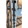 Image 2 : BLUE PALLET RACKING UNIT - (2) 12FT UPRIGHTS, (6) 14FT SIDE RAILS W/MESH DECK