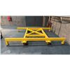 Image 1 : LARGE YELLOW STEEL MOBILE DOLLY - FOR MOVING LARGE ITEMS ON A STEEL TRACK