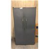 Image 1 : GREY METAL 2 DOOR CABINET WITH CONTENTS - PROFESSIONAL PAINTERS TOOLS, SUPPLIES, FITTINGS,