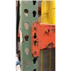 Image 2 : 1 BAY OF ORANGE PALLET RACKING W/MESH DECK SHELVING - (2) UPRIGHTS AND (4) SIDE RAILS