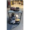 Image 4 : 2 TIER METAL SHOP CART WITH ASSORTED WORK GLOVES, CO2 CANS, DRY WICKING