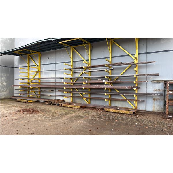 LARGE ASSORTMENT STEEL STOCK MATERIAL - FLAT BAR, SQUARE TUBE, RECTANGULAR TUBE AND U TUBE