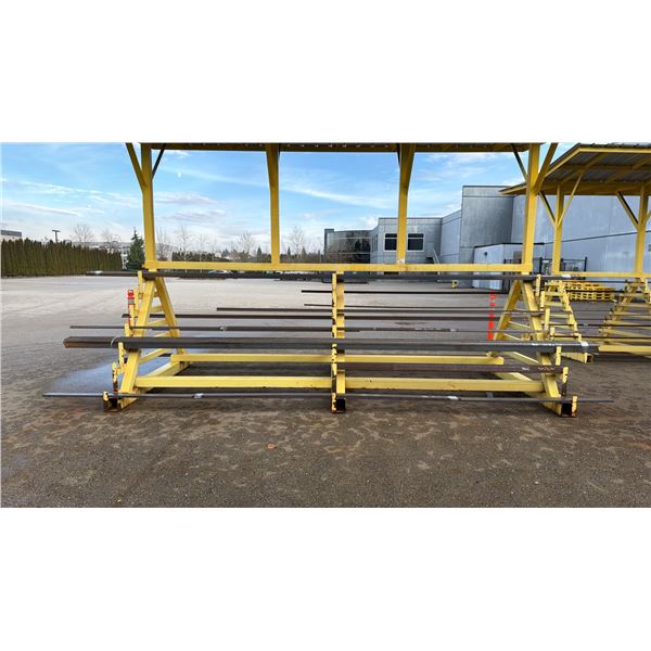 LARGE GROUP OF ASSORTED SIZE ANGLE BAR *RACK NOT INCLUDED*