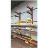 Image 2 : YELLOW CANTILEVER MATERIAL RACK APPROX 9.5'W X 4'D X 12.5'H *STEEL CONTENTS NOT INCLUDED*