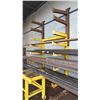 Image 2 : YELLOW CANTILEVER MATERIAL RACK APPROX 9.5'W X 4'D X 12.5'H *STEEL CONTENTS NOT INCLUDED*
