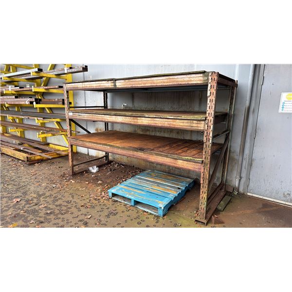 3 TIER METAL SHELF APPROX 9.5'L X 4'D X 6'H