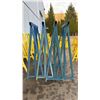 Image 2 : 4 BLUE 6' HIGH METAL SAWHORSES APPROX 4'L