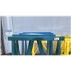 Image 3 : 4 BLUE 6' HIGH METAL SAWHORSES APPROX 4'L