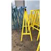 Image 2 : GROUP OF 4- 5'H YELLOW HEAVY DUTY SAW HORSES 4000LB CAPACITY