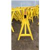 Image 2 : GROUP OF 6 YELLOW STEEL HEAVY DUTY SAW HORSES 4000LB CAPACITY APPROX 4'L X 3'H
