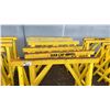 Image 3 : GROUP OF 6 YELLOW STEEL HEAVY DUTY SAW HORSES 4000LB CAPACITY APPROX 4'L X 3'H