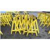 Image 2 : GROUP OF 6 YELLOW STEEL HEAVY DUTY SAW HORSES 4000LB CAPACITY APPROX 4'L X 3'H