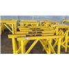 Image 3 : GROUP OF 6 YELLOW STEEL HEAVY DUTY SAW HORSES 4000LB CAPACITY APPROX 4'L X 3'H