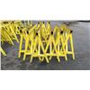 Image 2 : GROUP OF 6 YELLOW STEEL HEAVY DUTY SAW HORSES 4000LB CAPACITY APPROX 4'L X 3'H