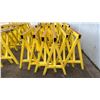 Image 2 : GROUP OF 6 YELLOW STEEL HEAVY DUTY SAW HORSES 4000LB CAPACITY APPROX 4'L X 3'H