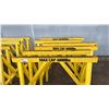 Image 3 : GROUP OF 6 YELLOW STEEL HEAVY DUTY SAW HORSES 4000LB CAPACITY APPROX 4'L X 3'H
