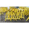 Image 2 : GROUP OF 6 YELLOW STEEL HEAVY DUTY SAW HORSES 4000LB CAPACITY APPROX 4'L X 3'H