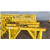 Image 3 : GROUP OF 6 YELLOW STEEL HEAVY DUTY SAW HORSES 4000LB CAPACITY APPROX 4'L X 3'H