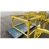 Image 2 : YELLOW CUSTOM BUILT STEEL WORK CAGE APPROX 5'L X 5'W X 3'H