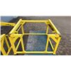 Image 3 : YELLOW CUSTOM BUILT STEEL WORK CAGE APPROX 5'L X 5'W X 3'H