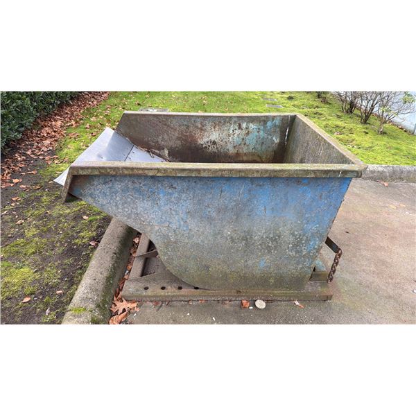 BLUE FORKLIFT DUMP BIN APPROX 40"W X 57"L X 35"H