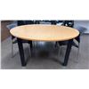 Image 3 : 5FT DIAMETER ROUND LUNCH ROOM TABLE WITH 4 CHAIRS