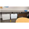 Image 1 : GROUP OF 5 FOLDING UTILITY TABLES - (4) WHITE PLASTIC & (1) WOOD