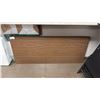 Image 4 : GROUP OF 5 FOLDING UTILITY TABLES - (4) WHITE PLASTIC & (1) WOOD