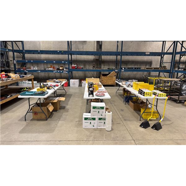 GROUP OF 6 FOLDING WHITE UTILITY TABLES