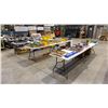Image 2 : GROUP OF 6 FOLDING WHITE UTILITY TABLES