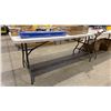 Image 3 : GROUP OF 6 FOLDING WHITE UTILITY TABLES