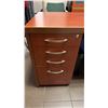 Image 2 : L SHAPED CONTEMPORARY CHERRY WOOD FINISH EXECUTIVE OFFICE DESK WITH KEYS