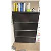 Image 2 : PERFORMANCE BLACK METAL 4 DRAWER LATERAL FILING CABINET