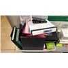 Image 2 : 2 BINS OF ASSORTED OFFICE SUPPLIES