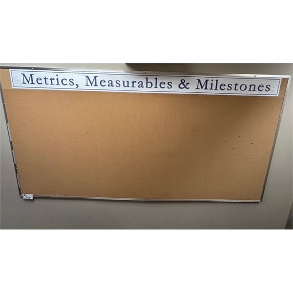 LARGE CORK BULLETIN BOARD APPROX 8' X 4'