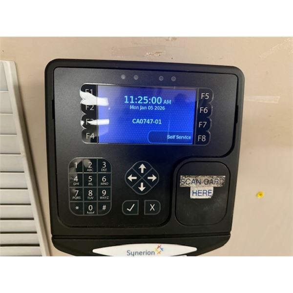 SYNERION DIGITAL TIME MANAGEMENT SYSTEM WITH RACK