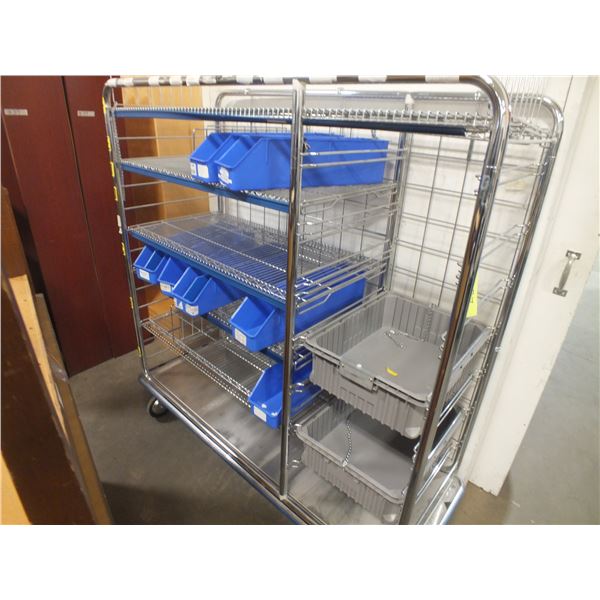 Stainless Steel Storage Cart On Wheels