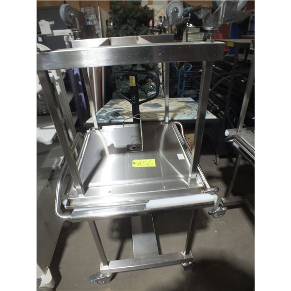 4 Stainless Steel Carts On Wheels