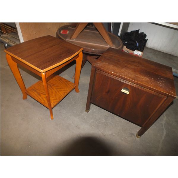 3 Wooden End Tables