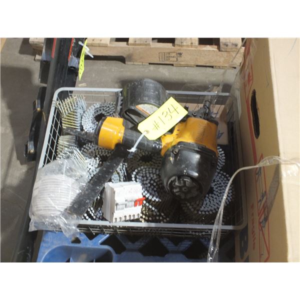 Bostitch Nailer w/ Basket Of Nails