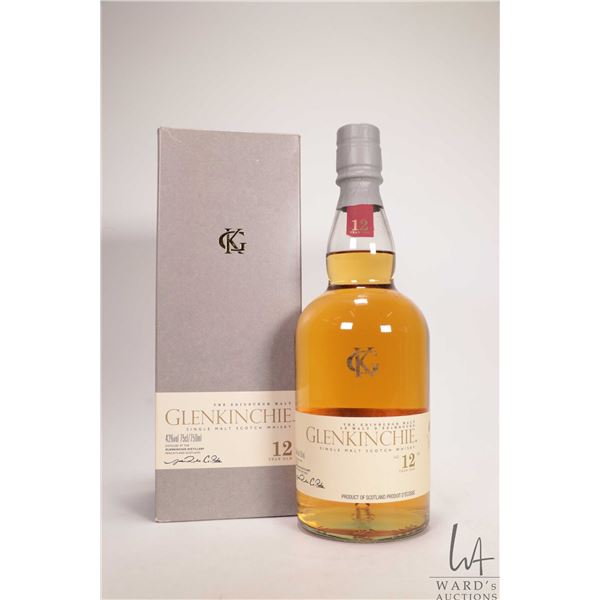 Glenkinchie / Aged 12 years / Single Malt Scotch Whisky / 750ml / 43% ABV Note: Alcohol cannot be in