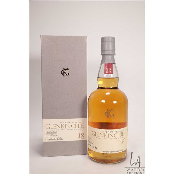Glenkinchie / Aged 12 years / Single Malt Scotch Whisky / 750ml / 43% ABV Note: Alcohol cannot be in