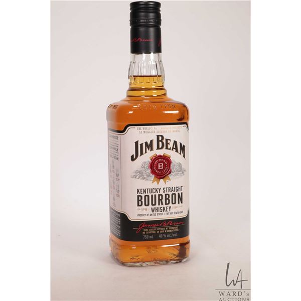 Jim Beam / Kentucky Straight Bourbon Whiskey / 750ml / 40% ABV Note: Alcohol cannot be insured by an