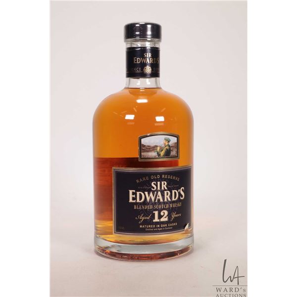 Sir Edwards / Rare Old Reserve / Blended Scotch Whisky / Aged 12 Years / 750ml / 40% ABV Note: Alcoh