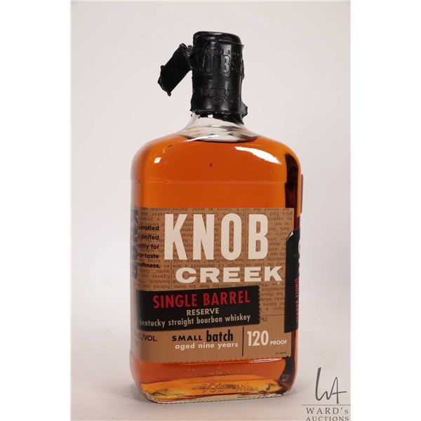 Knob Creek / Single Barrel Reserve / Kentucky Straight Bourbon Whiskey / Aged 9 Years / 750ml / 60% 