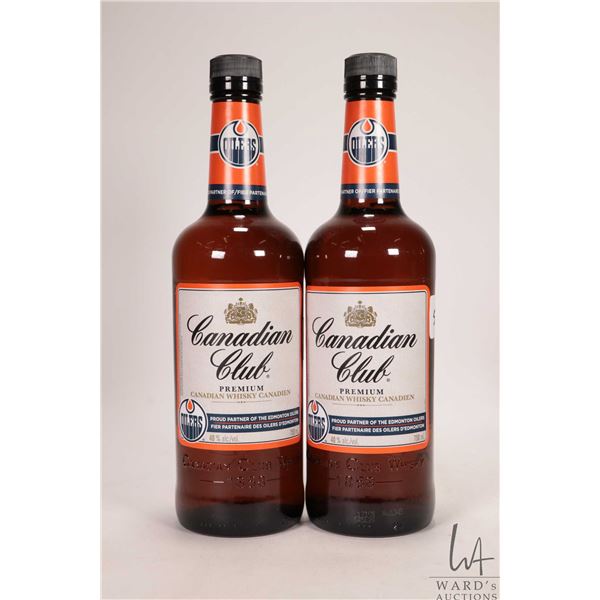 Two bottles of Canadian Club / Canadian Whisky / Edmonton Oilers Edition / 750ml / 40% ABV Note: Alc