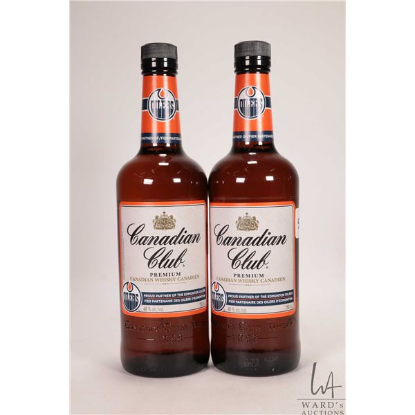 Two bottles of Canadian Club / Canadian Whisky / Edmonton Oilers Edition / 750ml / 40% ABV Note: Alc